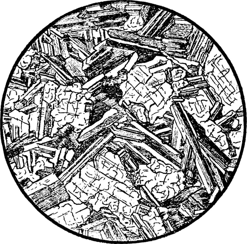 Bronzite Diabase, vintage illustration. vector