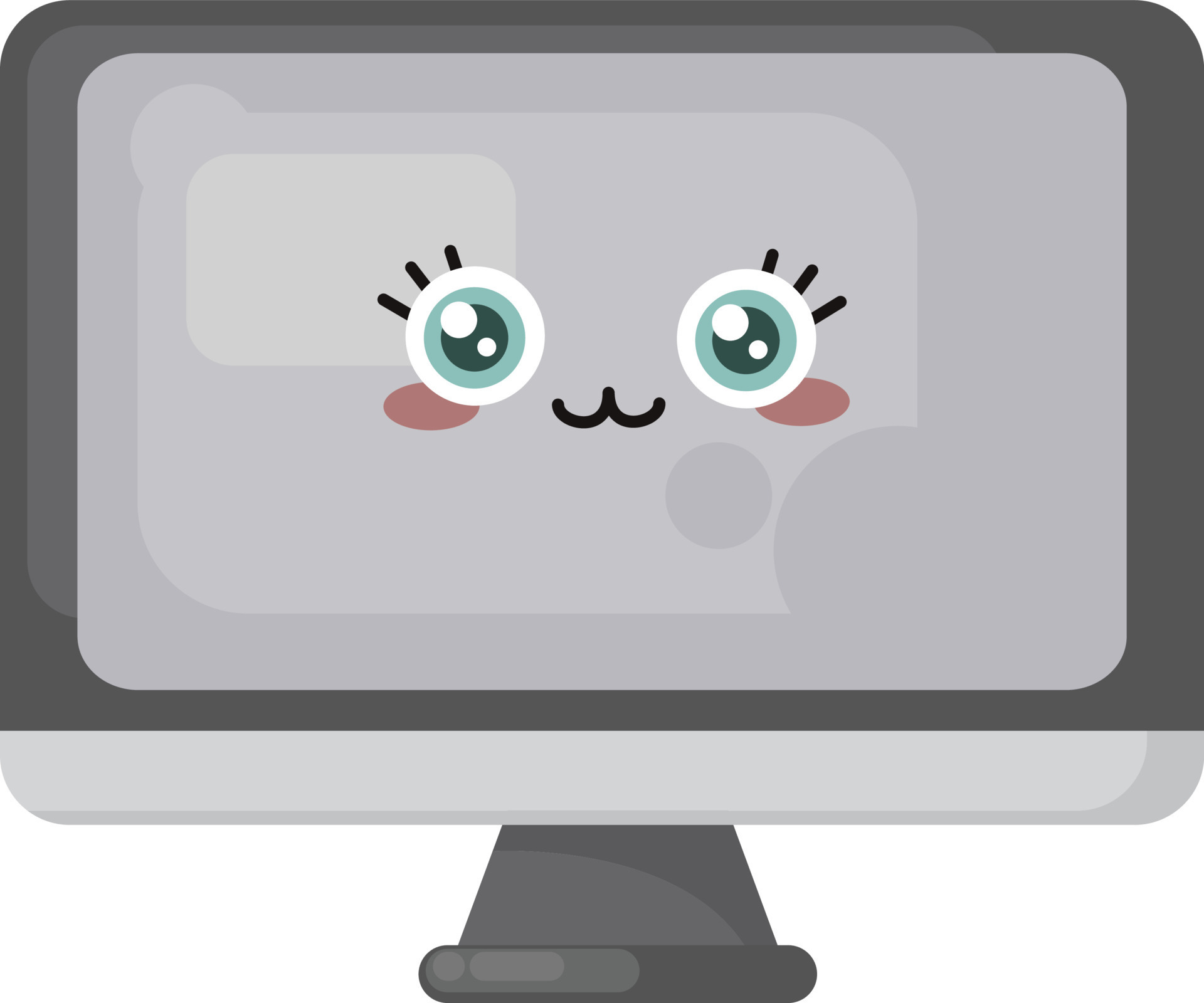 Cute monitor, illustration, vector on white background 13817264 Vector ...