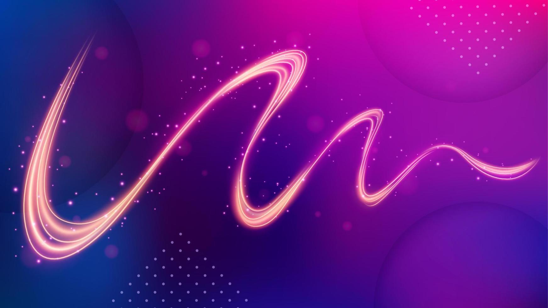 fondo de sendero ligero, elegante cruce de línea violeta. ilustración vectorial de pantalla ancha vector