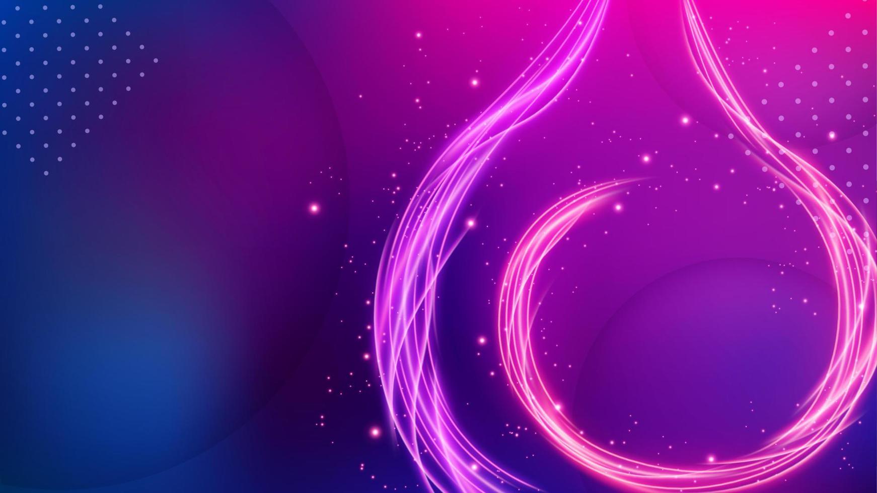 fondo de líneas de fuego, elegante línea violeta. ilustración vectorial de pantalla ancha vector