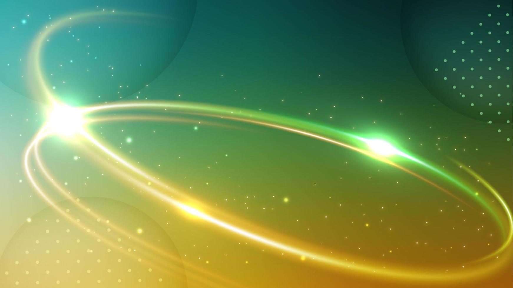 Light Trail Background, Elegant Light Line Crossing. Widescreen Vector Illustration