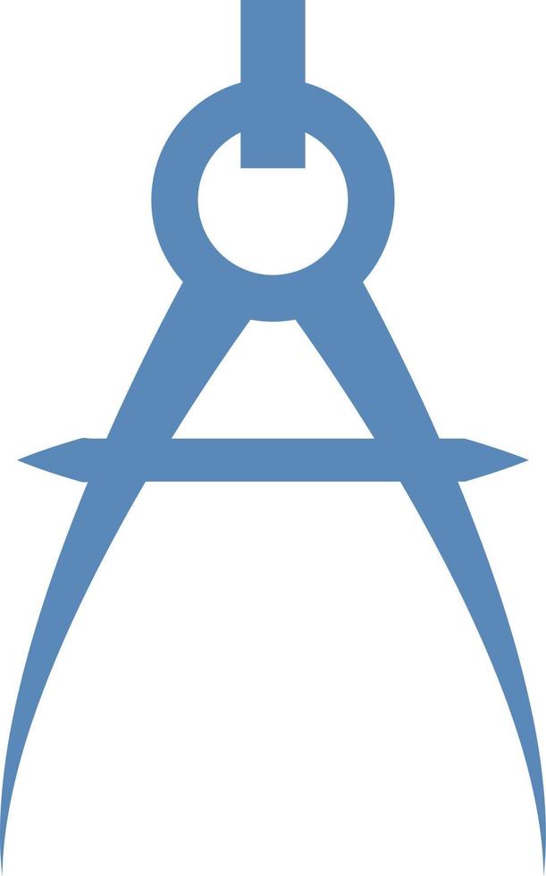 Blue compass, illustration, on a white background. vector
