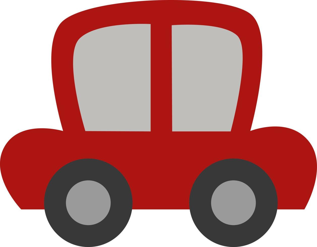 Red car toy, illustration, vector, on a white background. vector