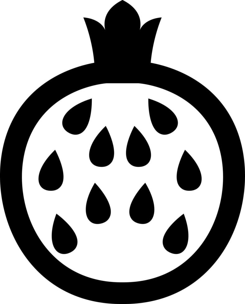 Pomegranate in half, illustration, vector on white background.