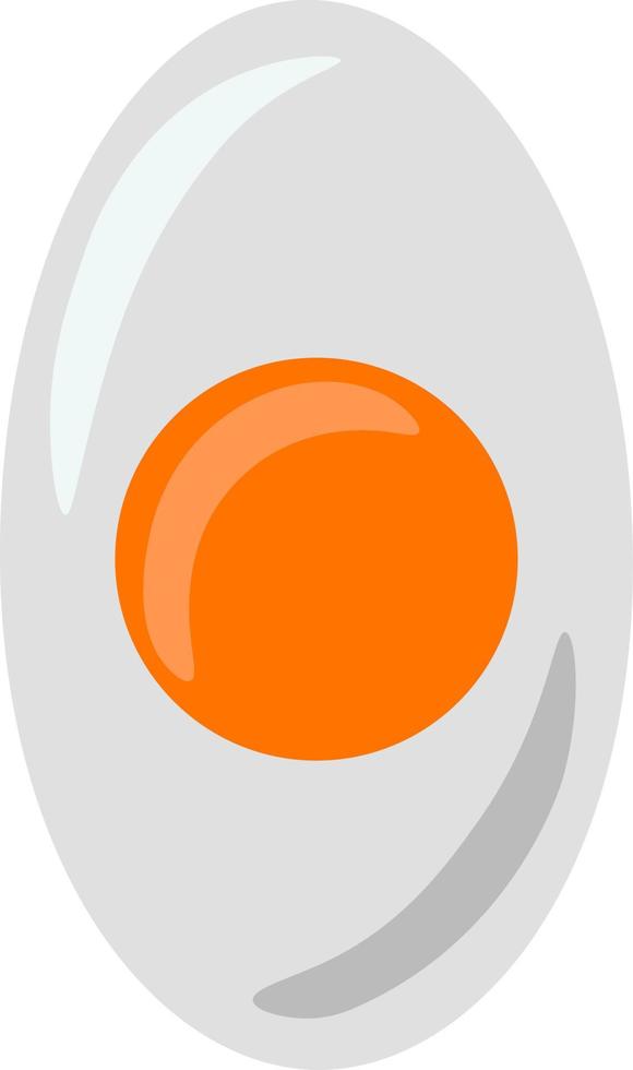 Half egg, illustration, vector on white background.