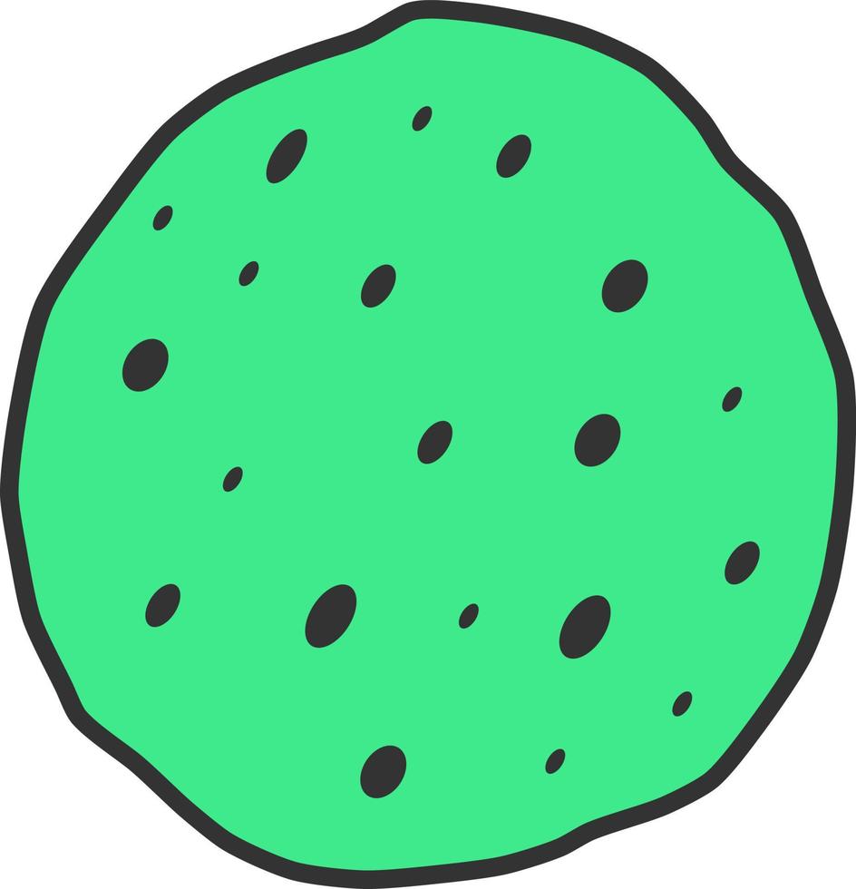 Green planet, illustration, vector, on a white background. vector