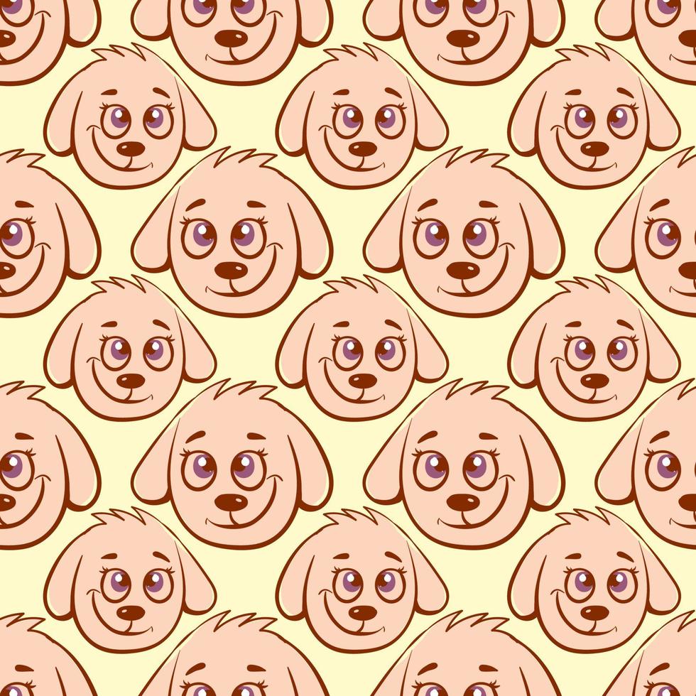 Dog pattern, seamless pattern on light background. vector