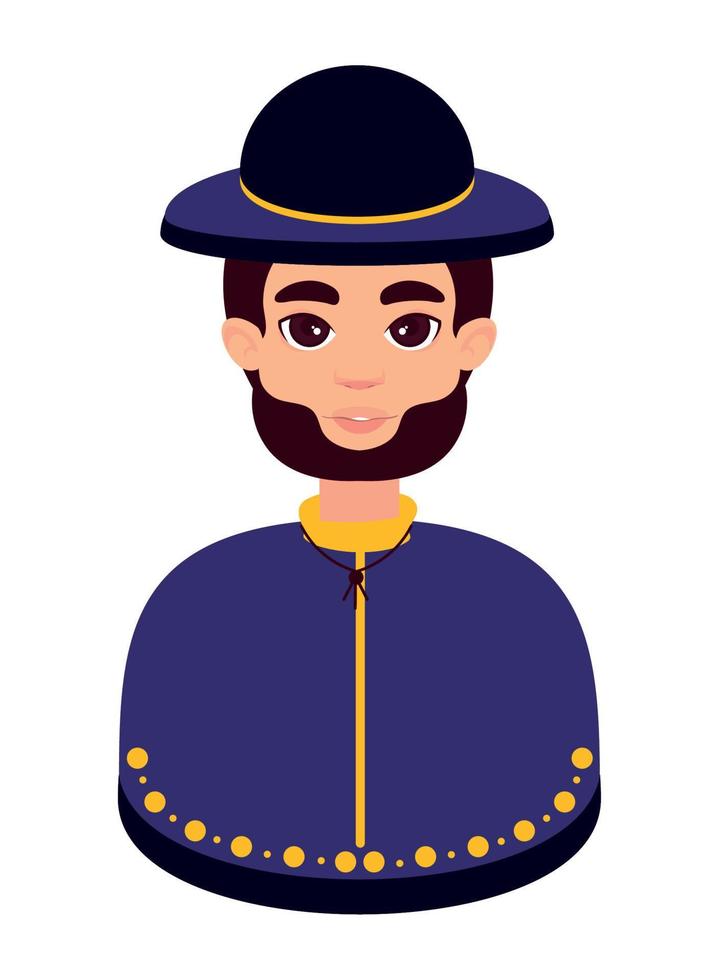 jewish man character vector