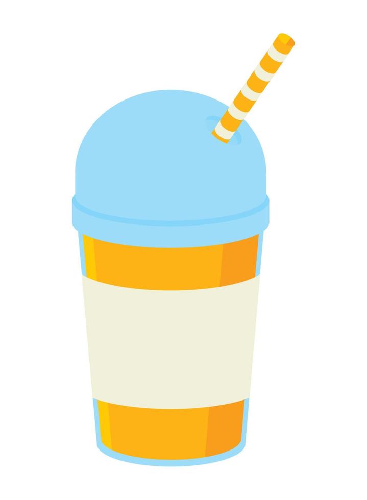 disposable juice beverage vector