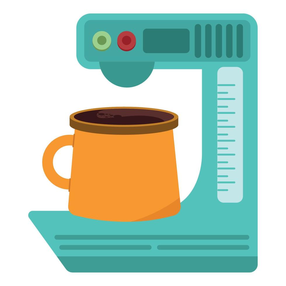 coffee machine and cup vector