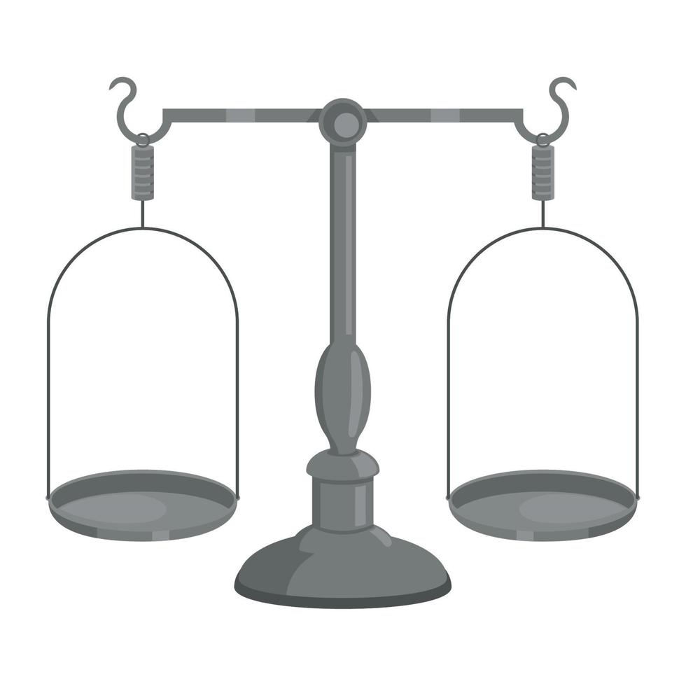 steel balance icon vector