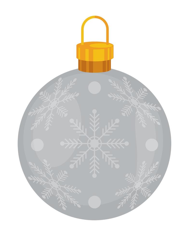 ball with snowflake vector