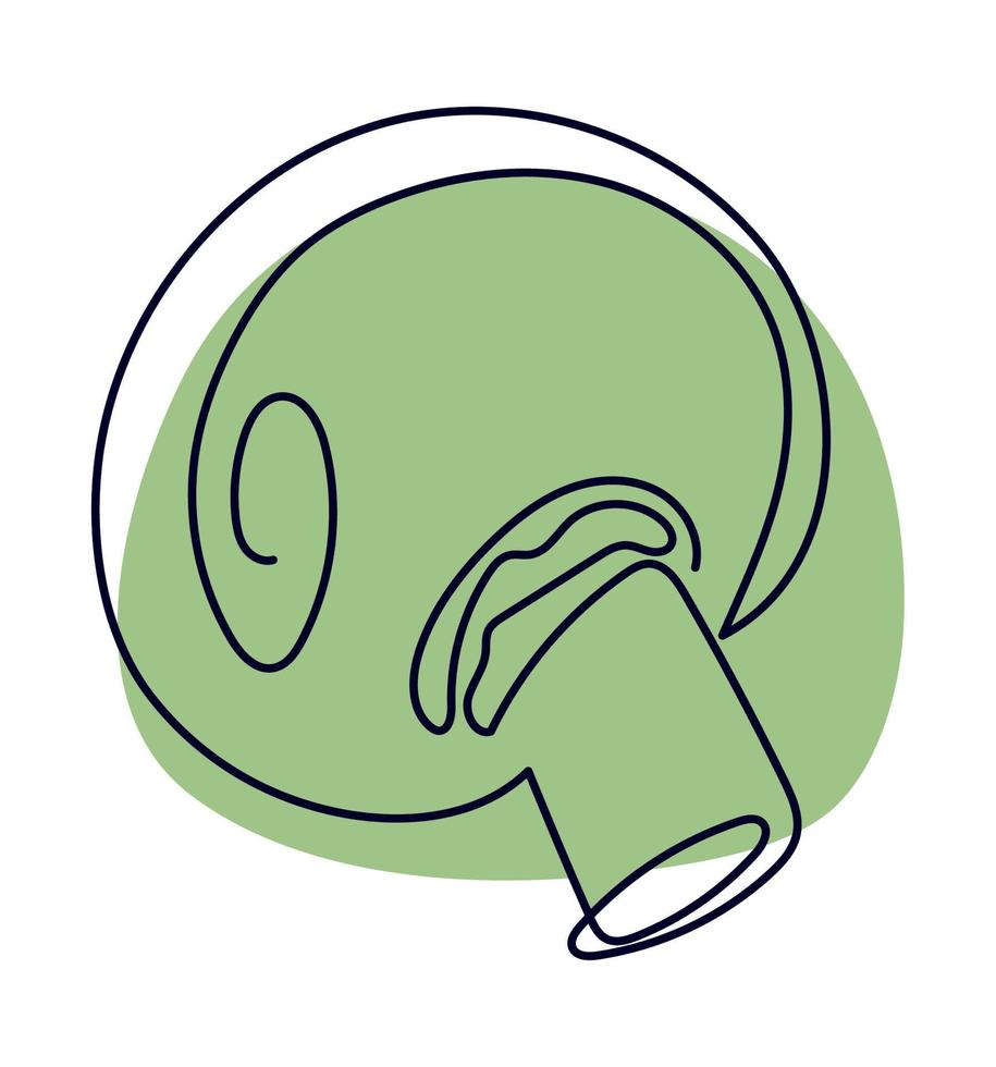 fungus line drawing vector