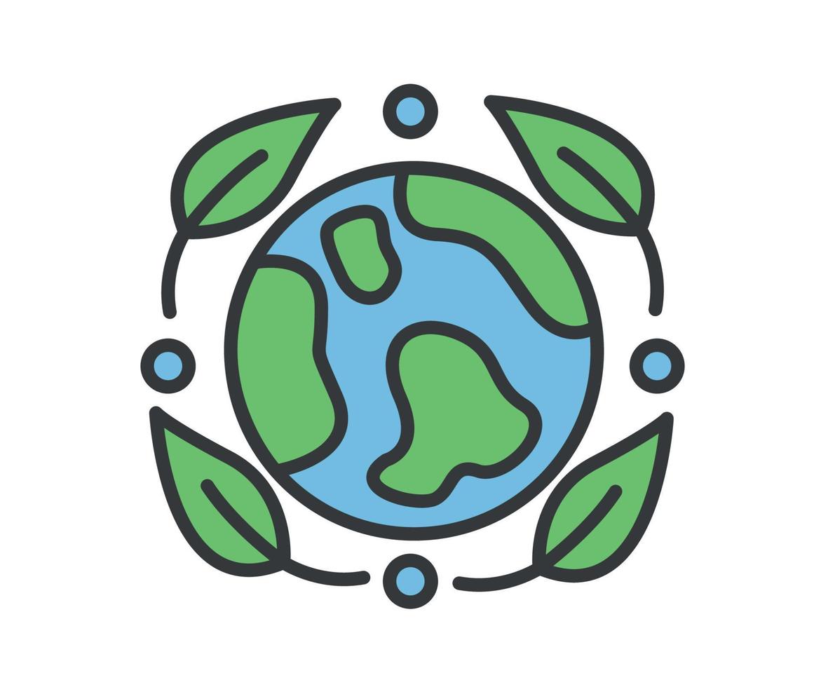 icono de ecología mundial vector