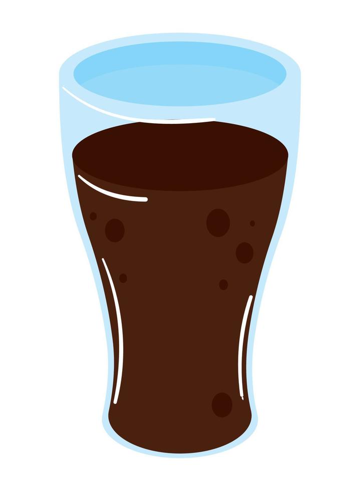 soda in glass beverage vector