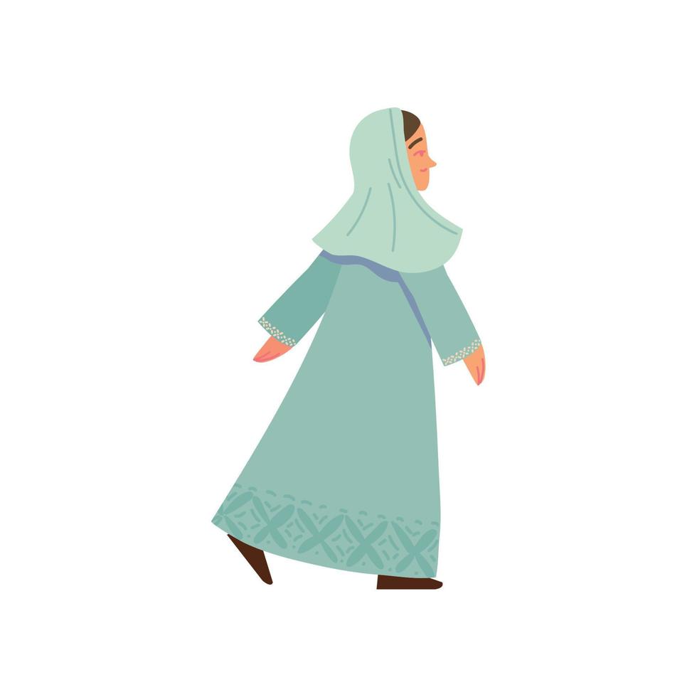 girl and muslim culture vector