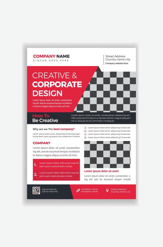 creative marketing agency flyer design template vector