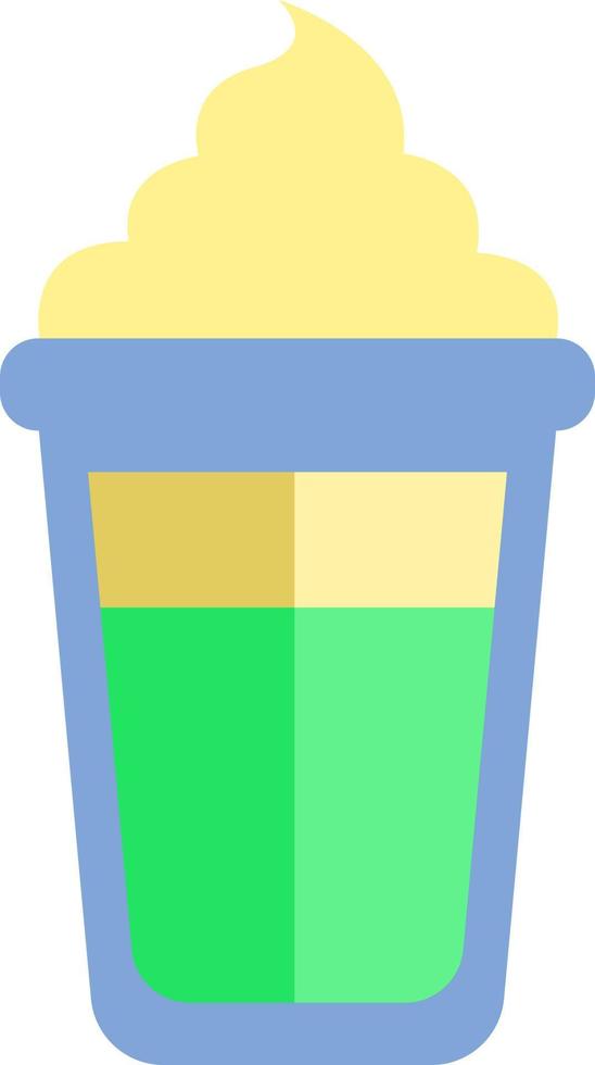 batido verde, ilustración, vector, sobre un fondo blanco. vector