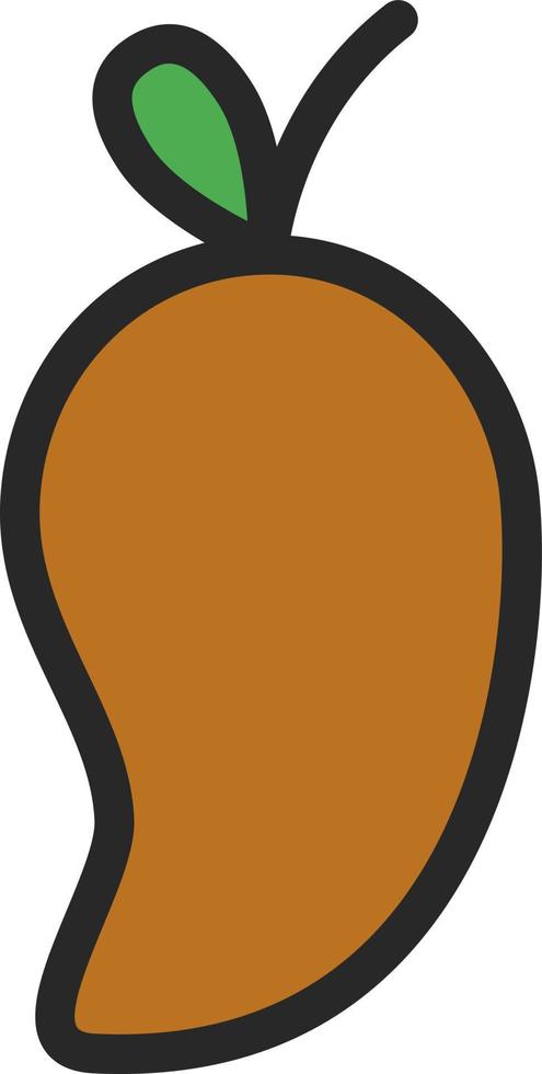 Ripe mango, illustration, on a white background. vector