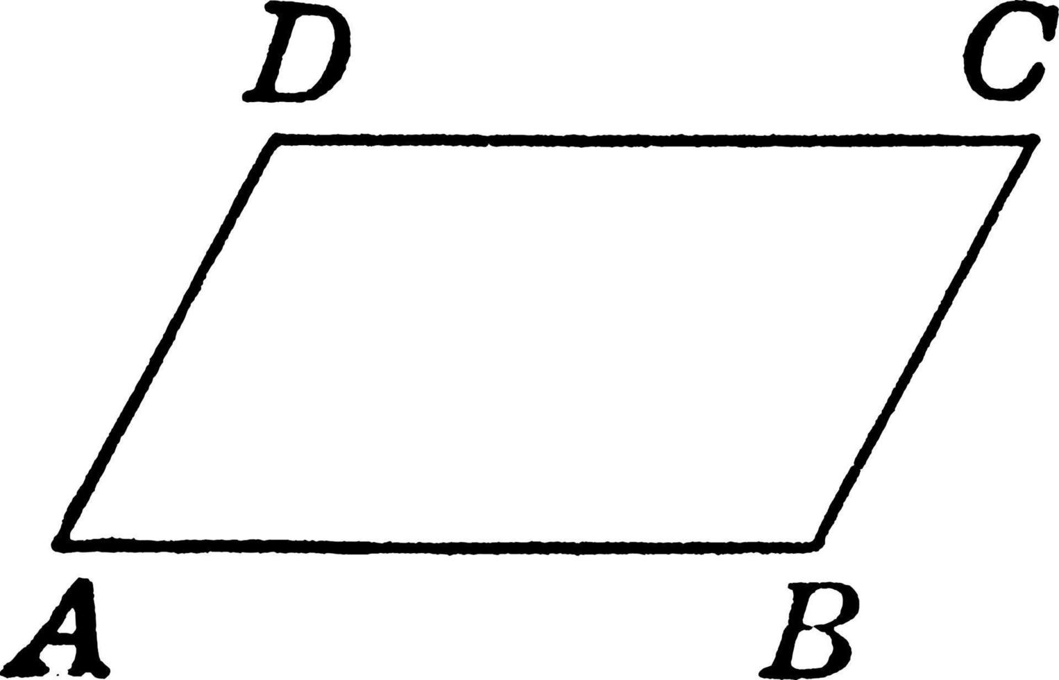 paralelogramo, ilustración vintage. vector