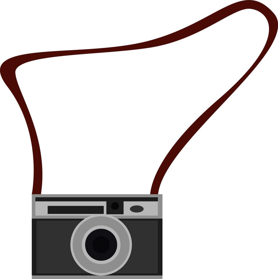 Film camera, illustration, vector on white background.