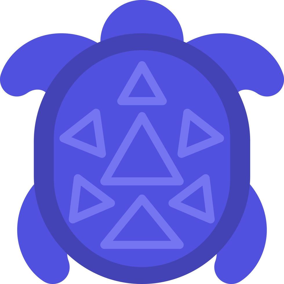 Blue shell turtle, illustration, vector, on a white background. vector