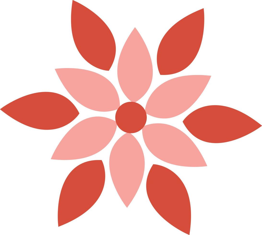 Interesting red flower, illustration, vector, on a white background. vector