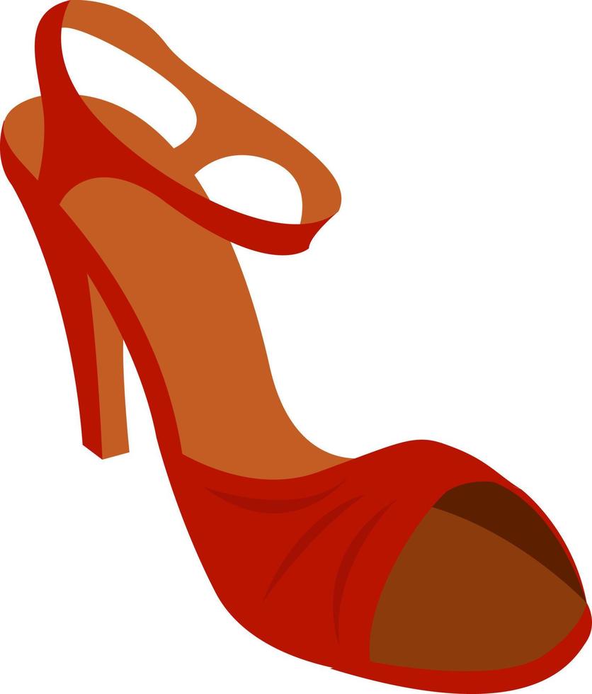 Red shoe, illustration, vector on white background.