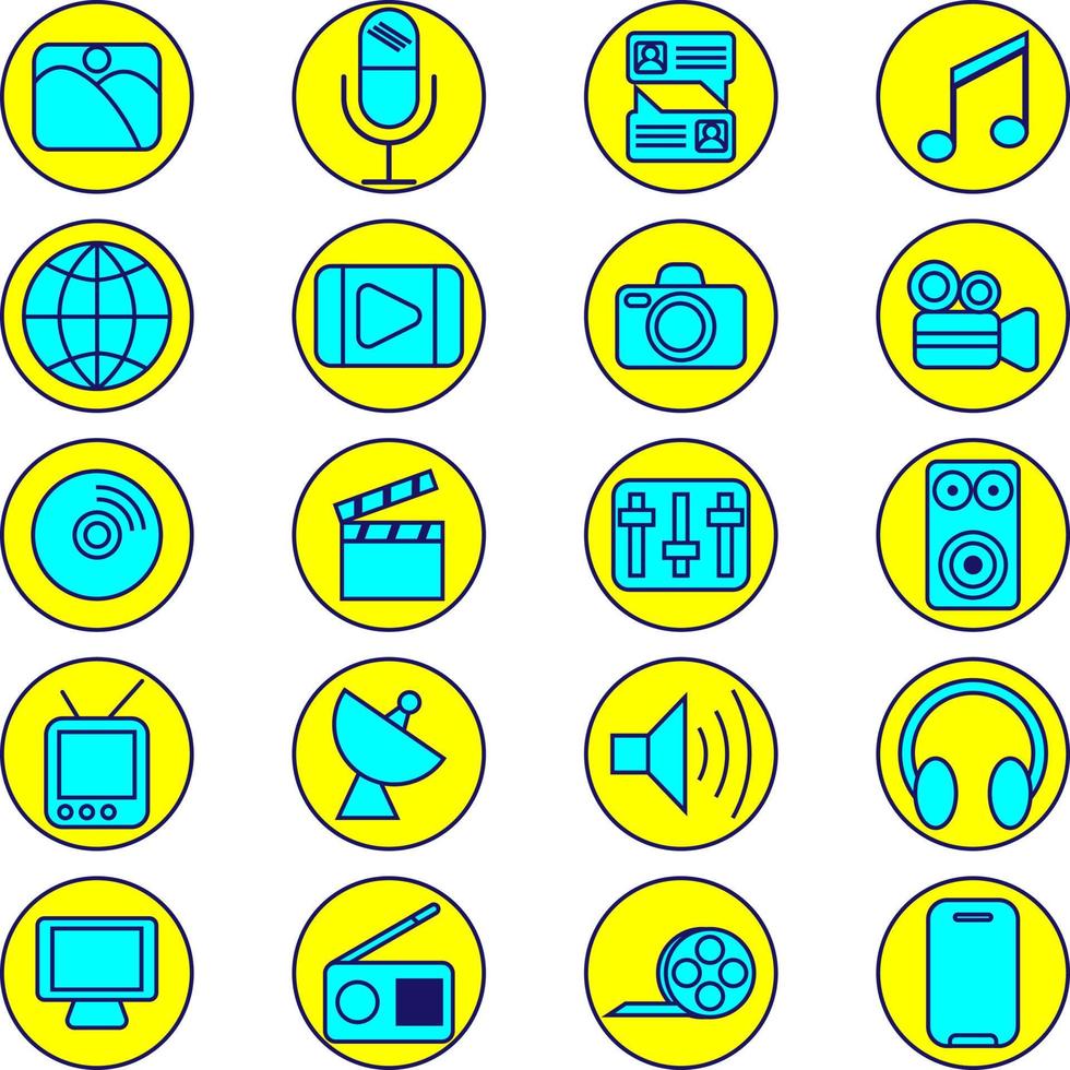 Modern media, illustration, vector on a white background.