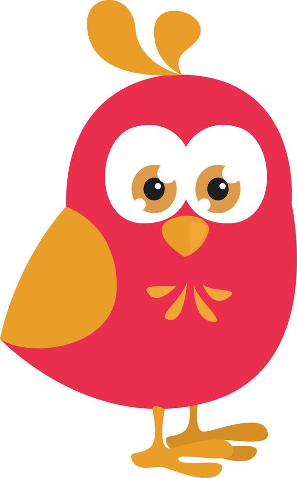 Superhero bird, illustration, vector on a white background.