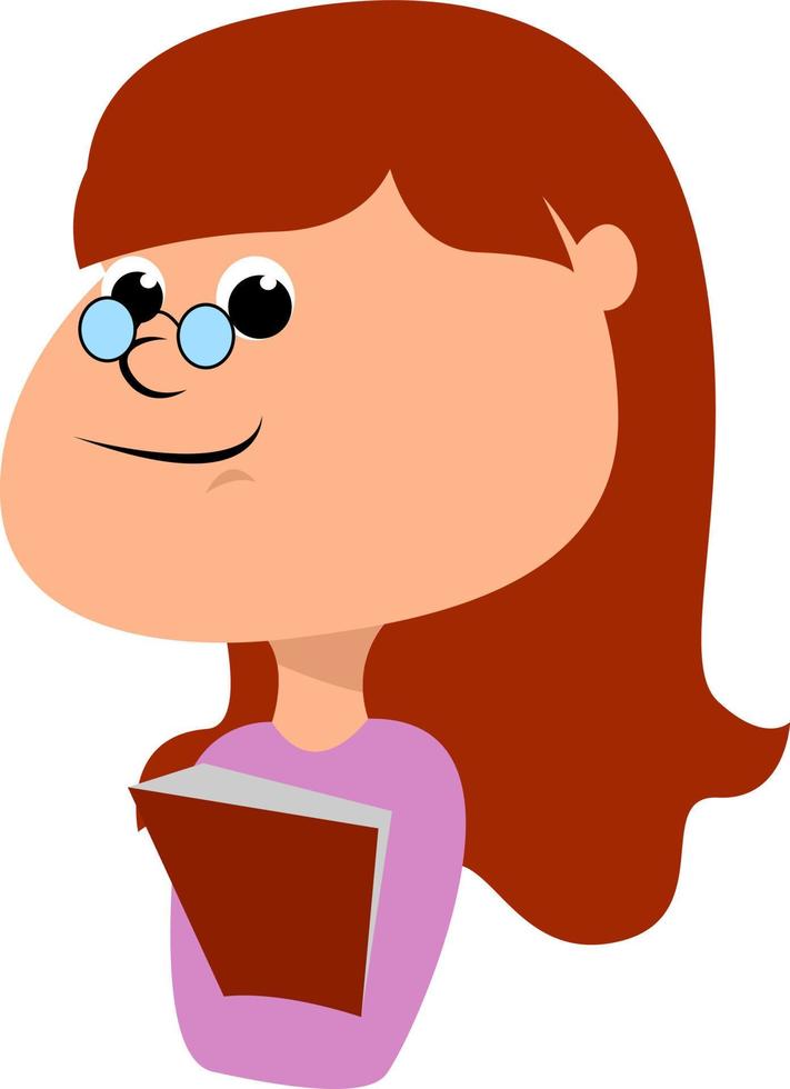 Student, illustration, vector on white background.