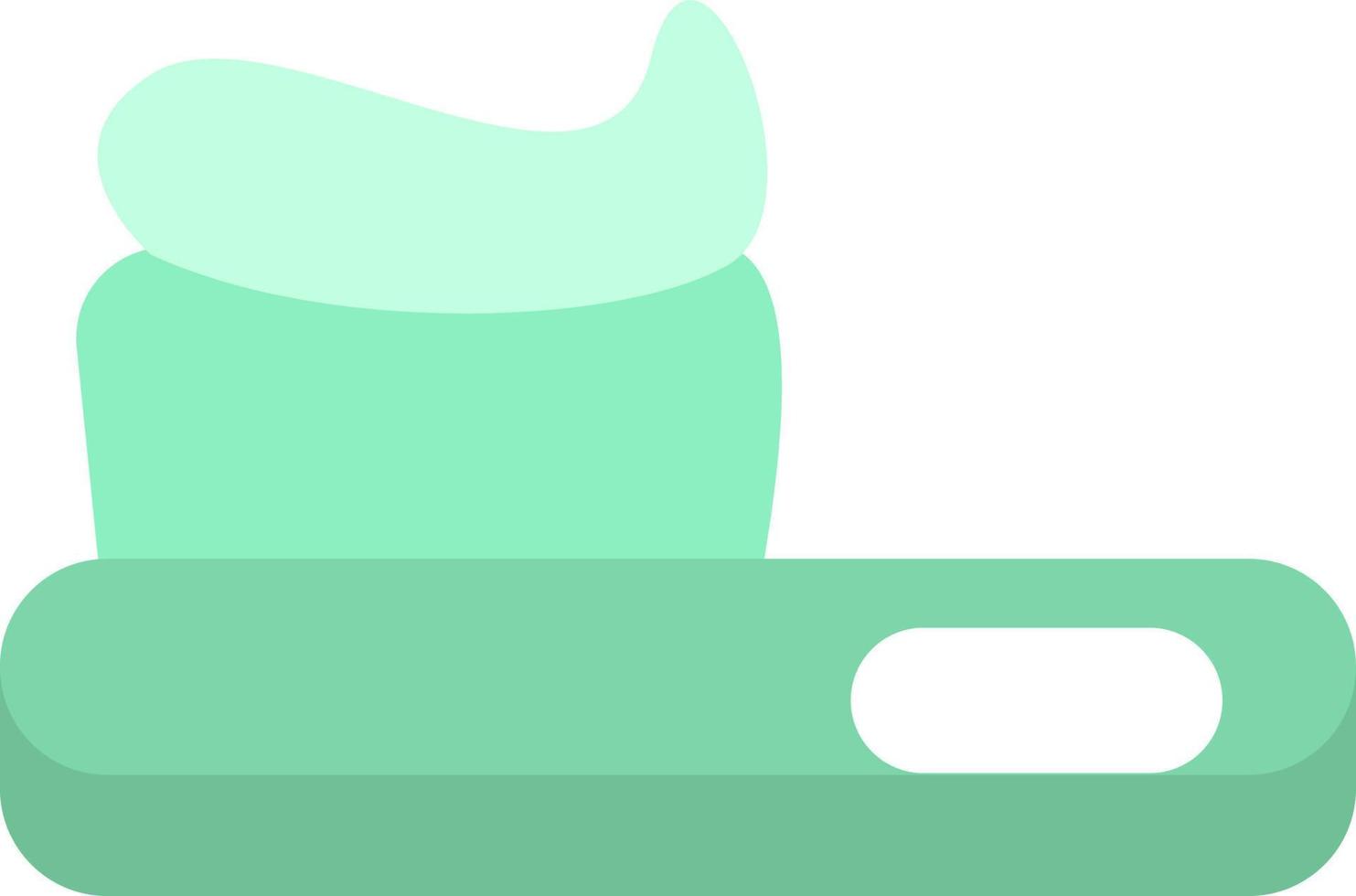 Toothbrush with toothpaste, illustration, vector, on a white background. vector
