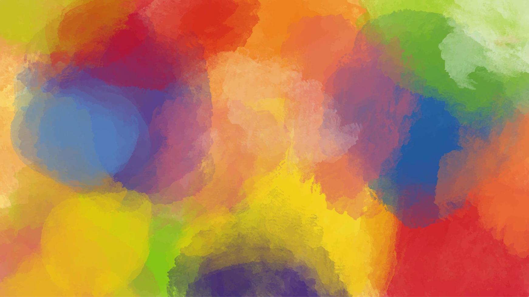 Watercolor Abstract Rainbow Colors Background vector