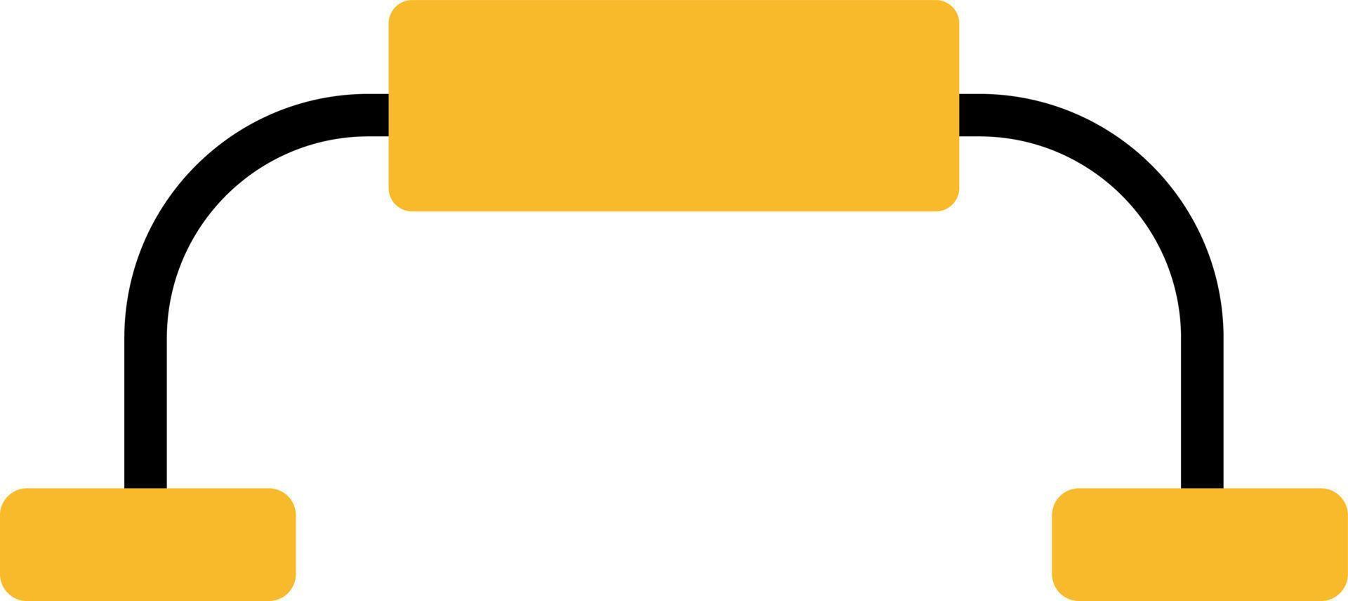 Gym push up tool, illustration, vector on a white background.