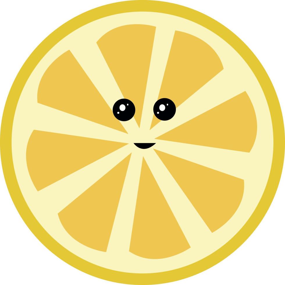 Cute lemon, illustration, vector on white background.