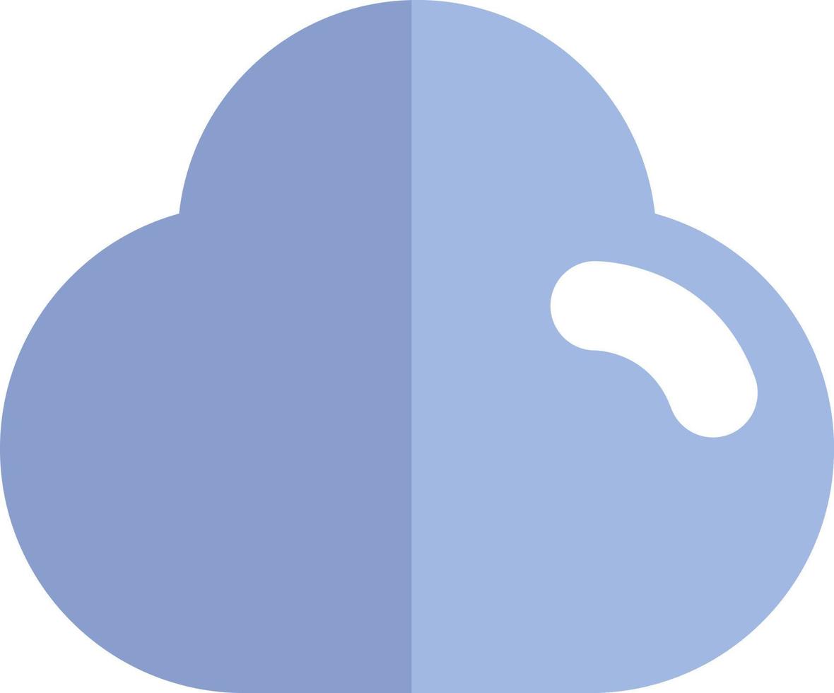 Blue cloud, illustration, vector, on a white background. vector