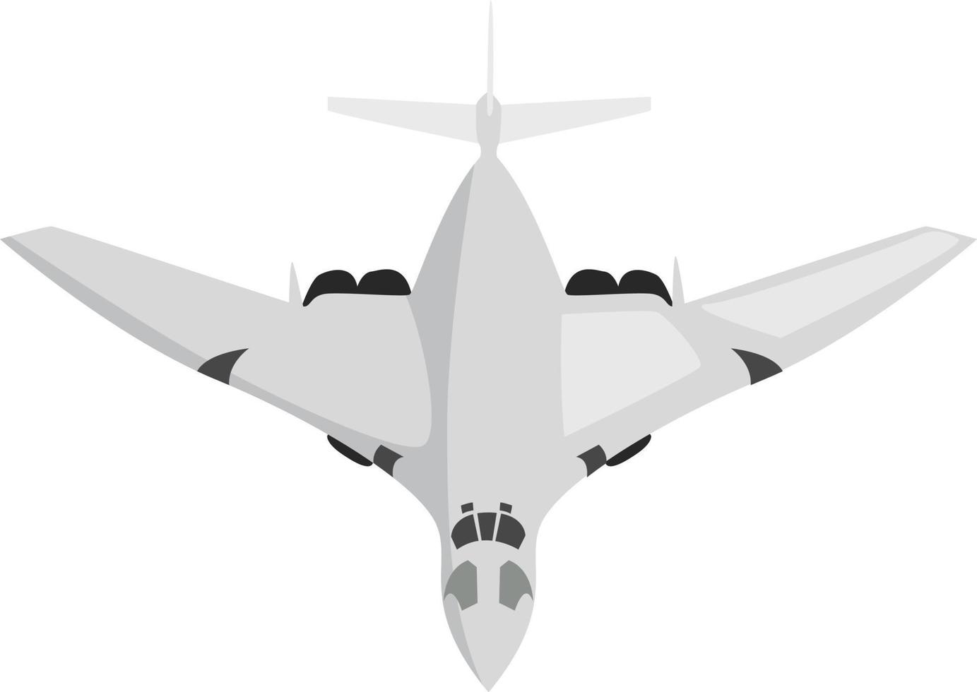 White plane, illustration, vector on white background