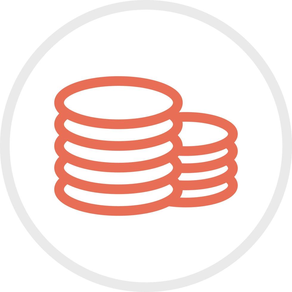 Red coins, illustration, vector on a white background.