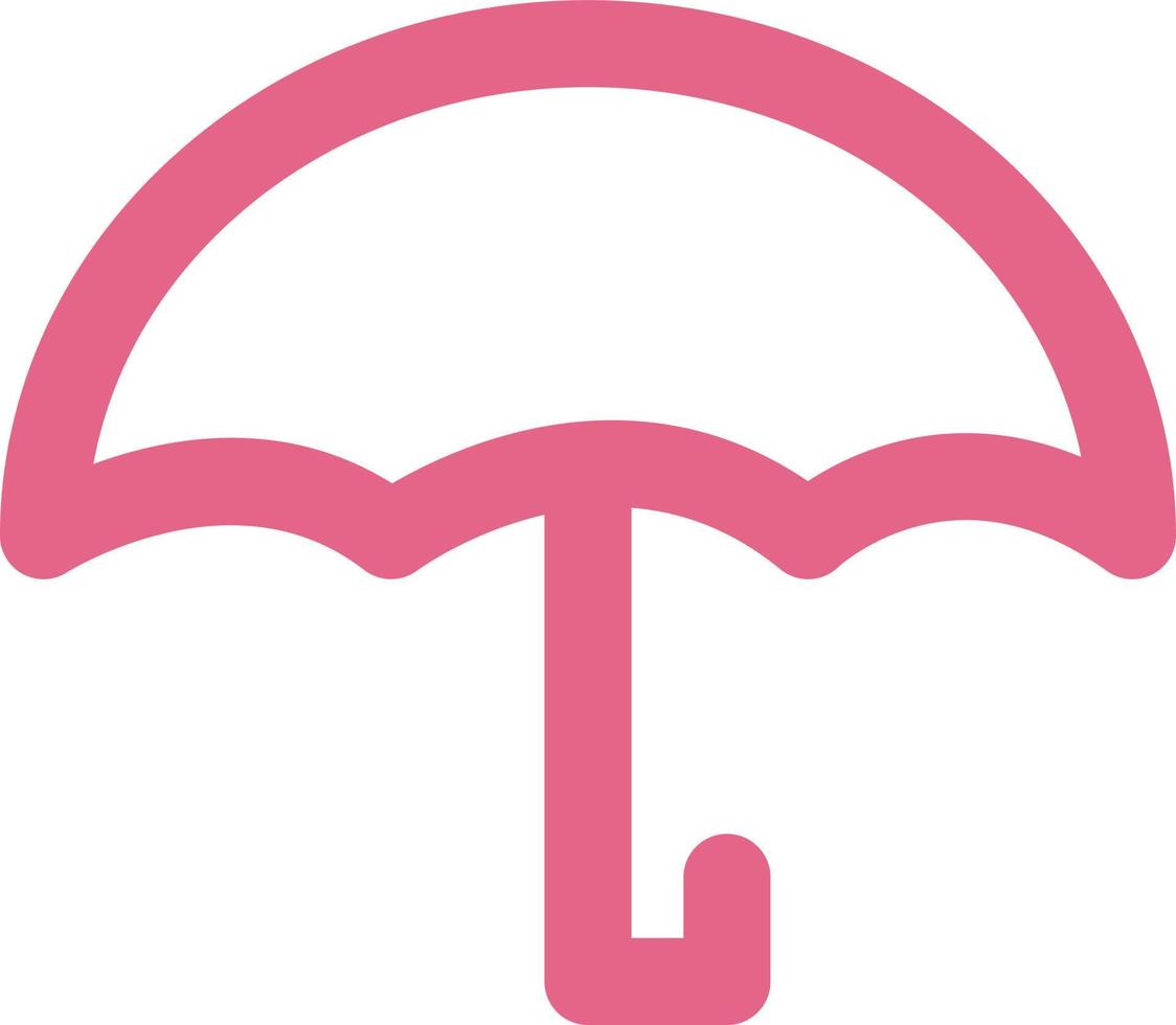 paraguas rosa, ilustración, vector, sobre un fondo blanco. vector