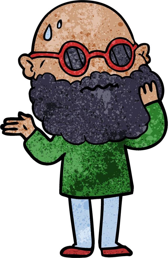 Vector man character in cartoon style