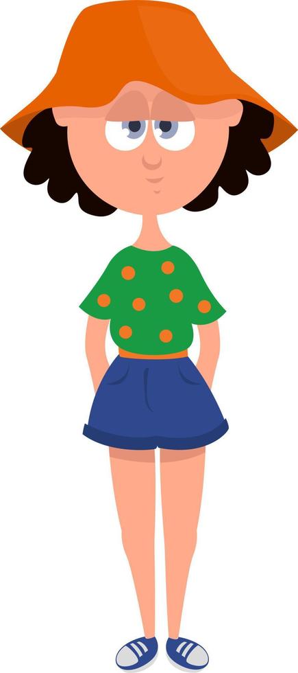 Shirt with polka dots, illustration, vector on a white background.