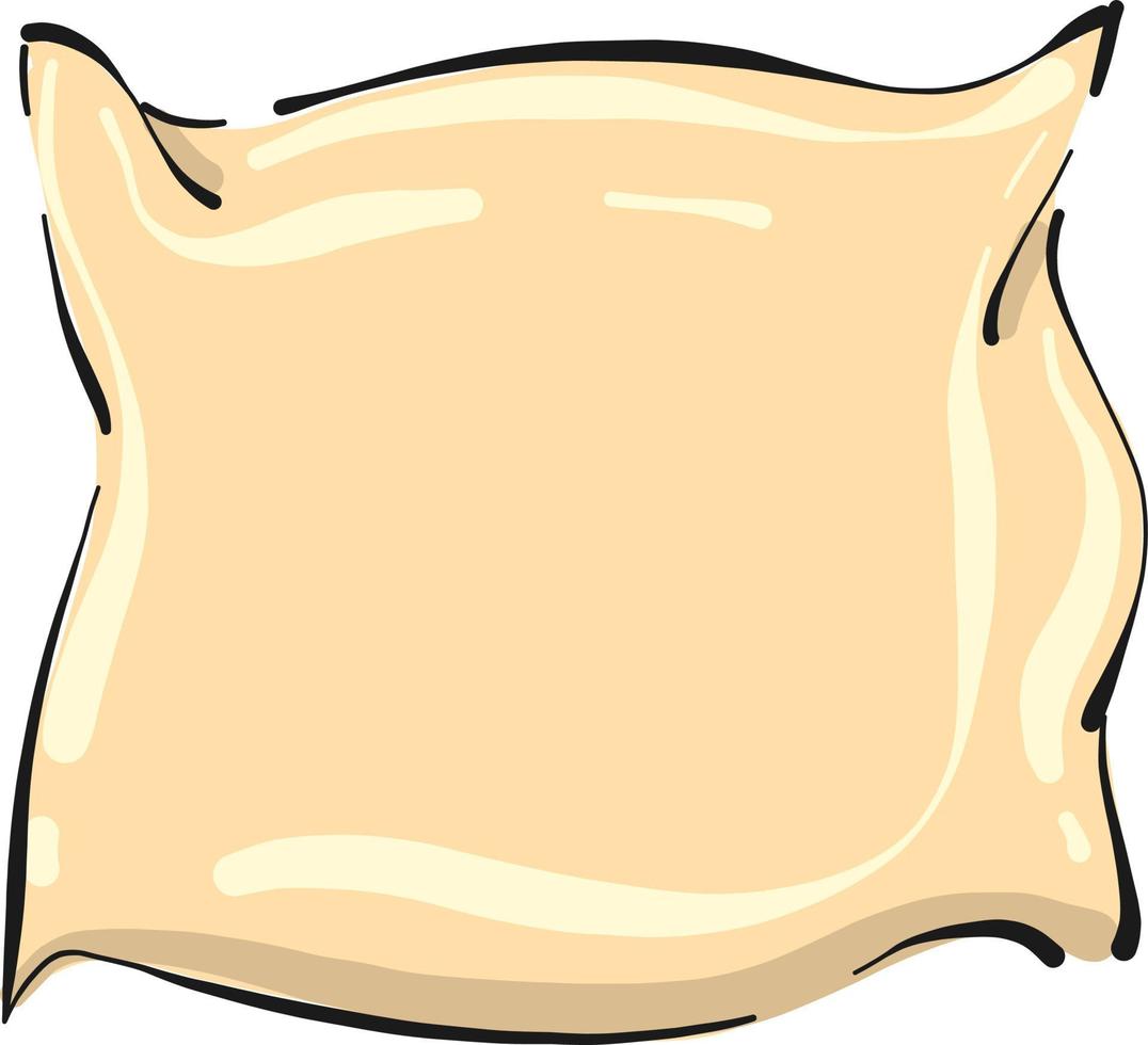 Pillow for sleeping, illustration, vector on white background.