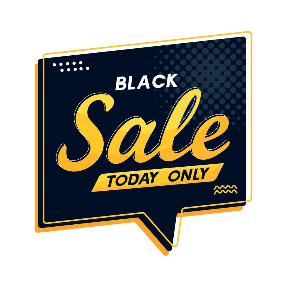 black friday speech bubble vector