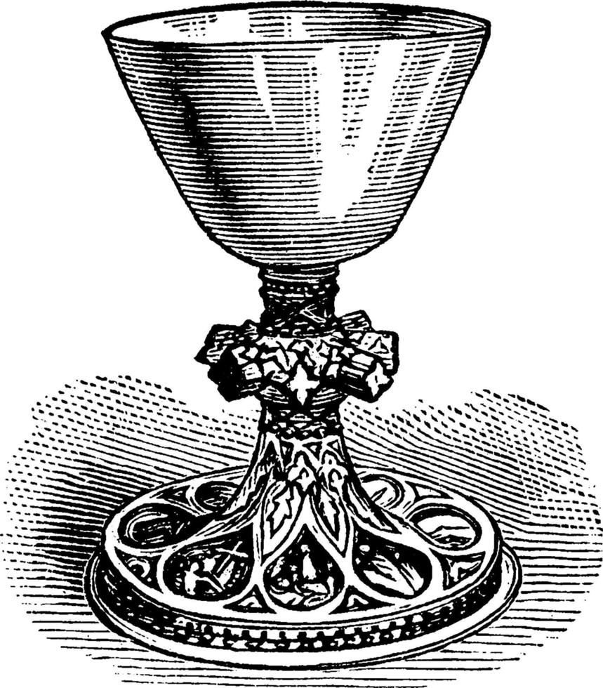 Chalice, vintage illustration vector