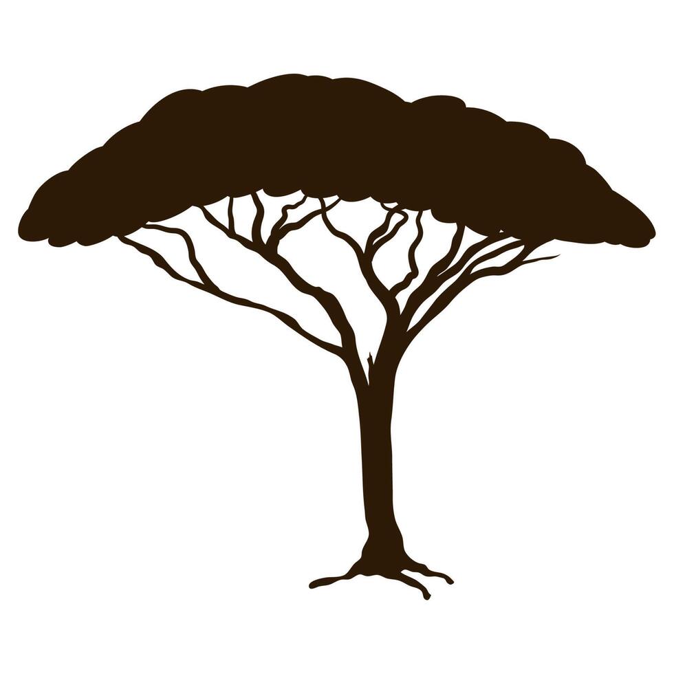 tree forest silhouette vector