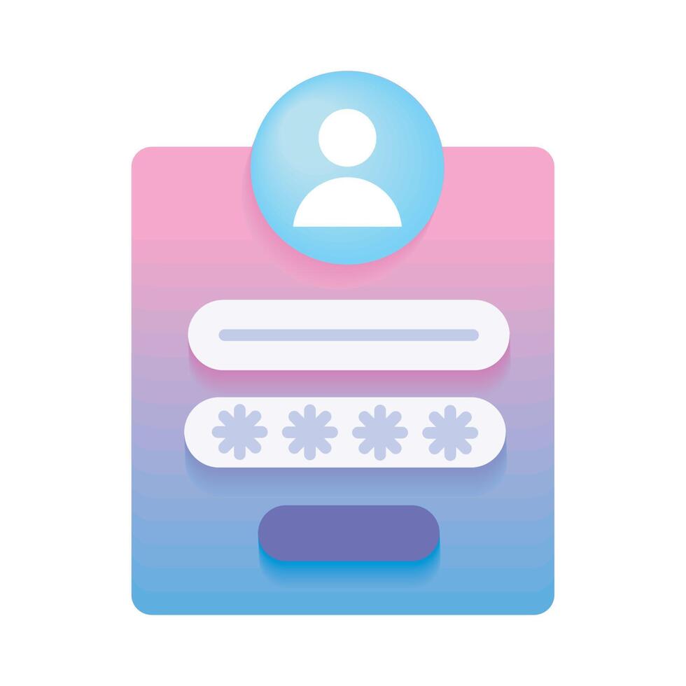 account login access template vector