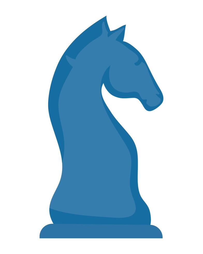 blue chess horse vector