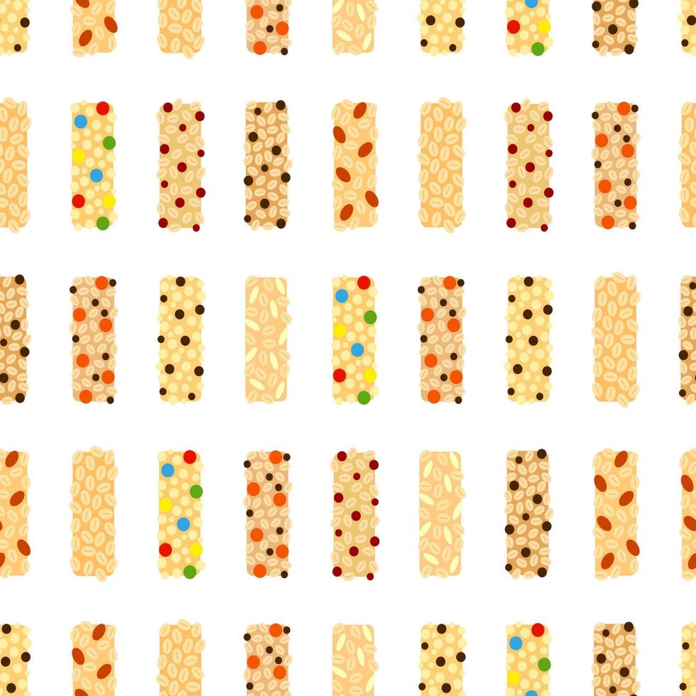 Seamless pattern with granola bars. vector