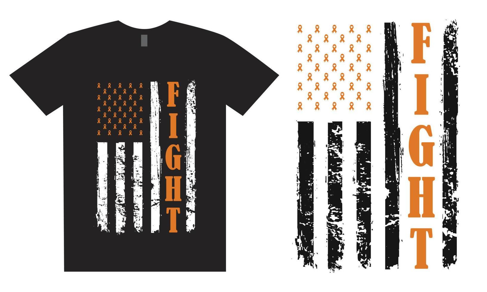 Fight Leukemia Awareness T Shirt Design vector