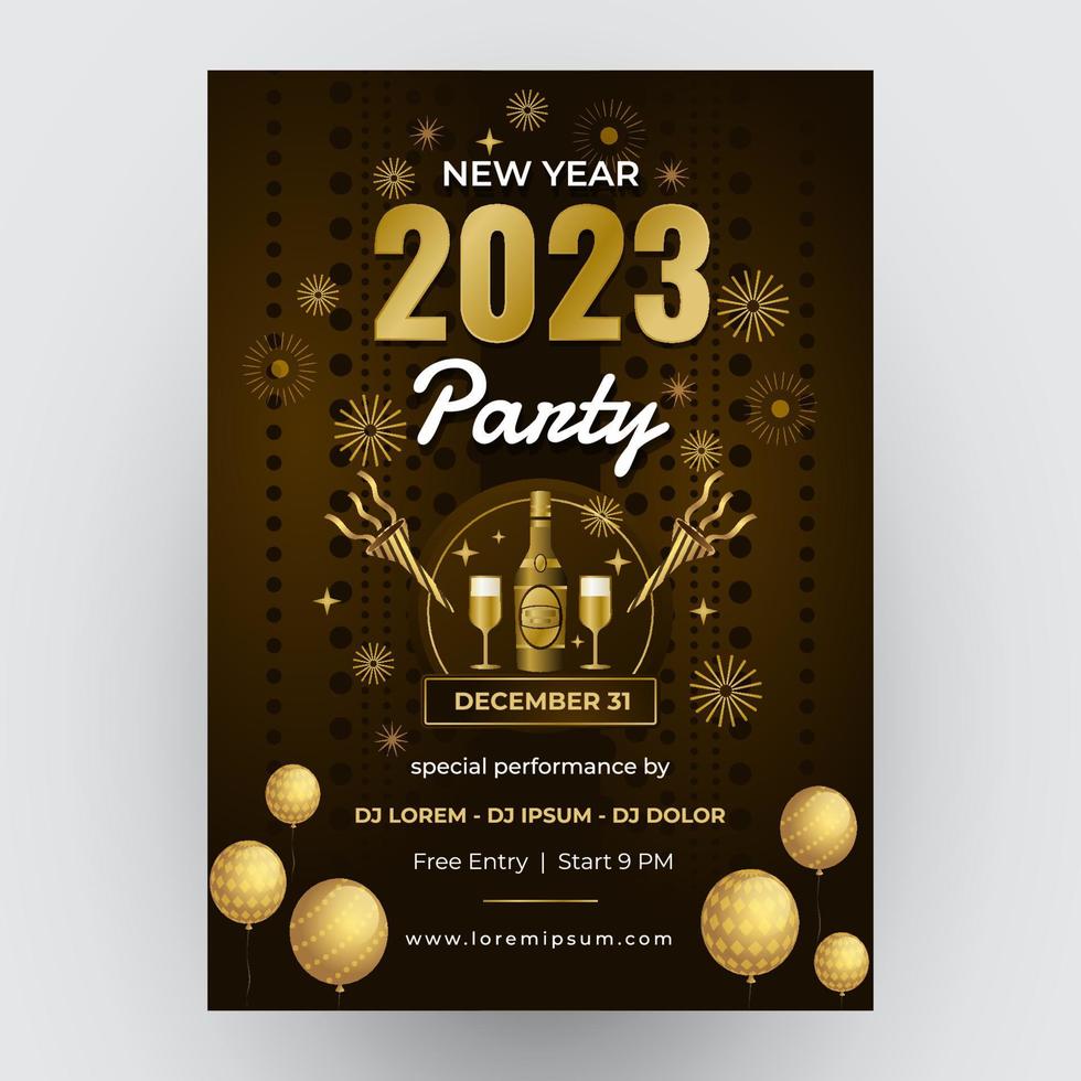 New Year Party Poster vector